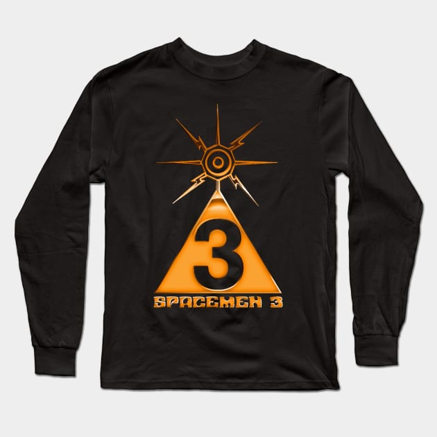 Spacemen 3 \/\/\/\ Gold Retro Fan Design Long Sleeve T-Shirt by DankFutura